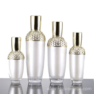 High-grade luxury cosmetic bottles court retro acrylic cosmetic bottle/jars with good price